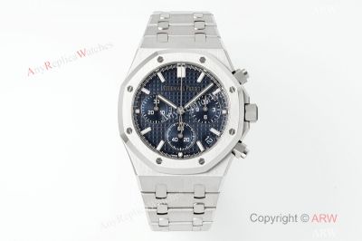 APS Factory Audemars Piguet Royal Oak 41mm Calibre 4401 Movement Dark Blue Face White Gold Band Watch